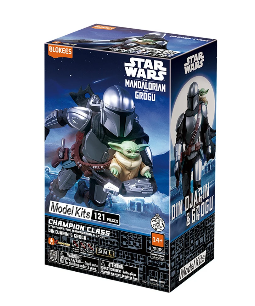Star Wars The Mandalorian Blokees Plastic Model Kit Champion Class 05 Din Djarin & Grogu