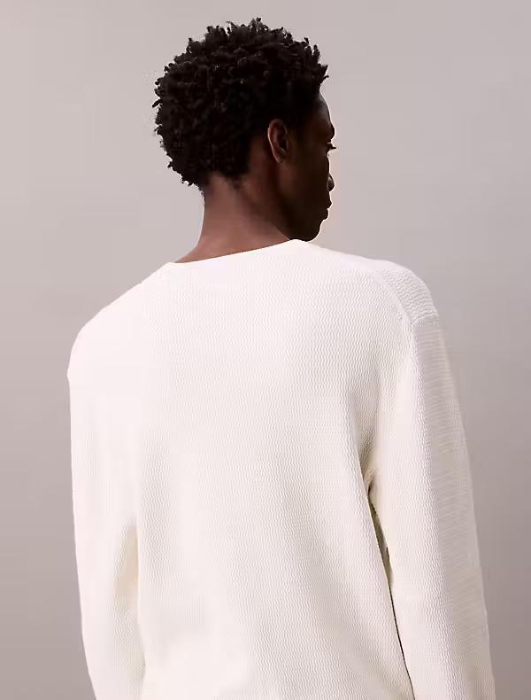 Calvin Klein Maglia Uomo Ls Txtr Cotton - immagine 3
