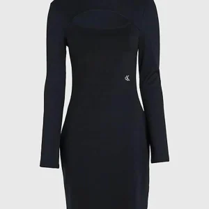 Calvin Klein Abito Donna Cut Out Rib Mix Milano Calvin Klein Abito Donna Cut Out Rib Mix Milano
