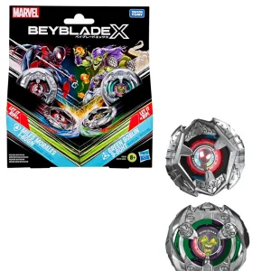 Beyblade X – Marvel Dual Pack: Miles Morales 1-60GN & Green Goblin 9-80HT Beyblade X – Marvel Dual Pack: Miles Morales 1-60GN & Green Goblin 9-80HT
