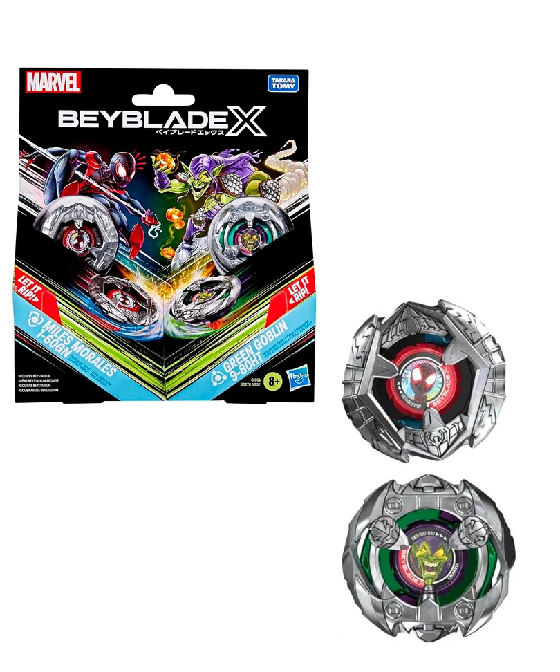 Beyblade X - Marvel Dual Pack: Miles Morales 1-60GN & Green Goblin 9-80HT