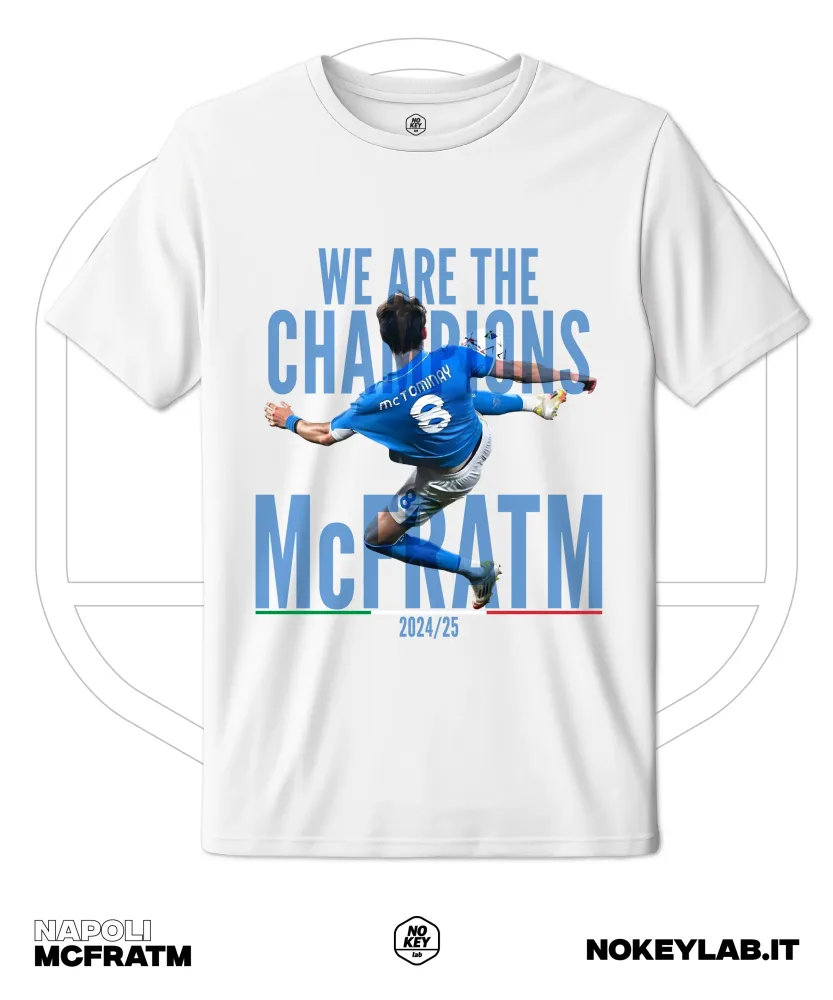 Maglia Napoli Mc Fratm 4° Scudetto 2025 – T-Shirt Celebrativa Campioni d’Italia - immagine 2