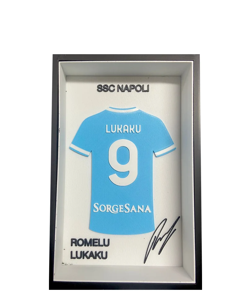 Quadretto 3D Maglia Napoli – Romelu Lukaku #9
