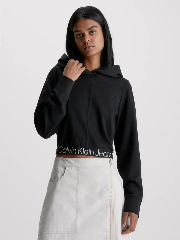 Calvin Klein Felpa Donna Tape Milano Hoodie - immagine 3