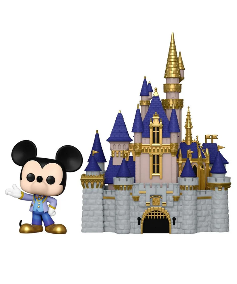 Cinderella Castle and Mickey Mouse