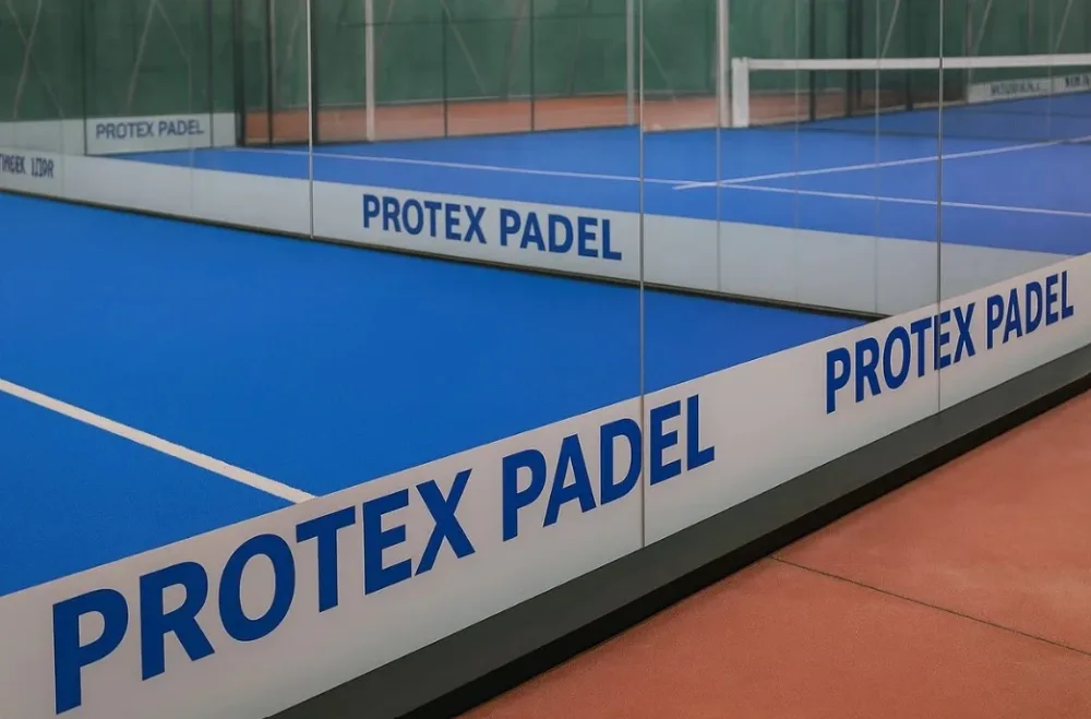 Vetrofania Adesiva Bifacciale per Campo da Padel – 200x30cm, PVC 100 Micron, Uso Interno/Esterno