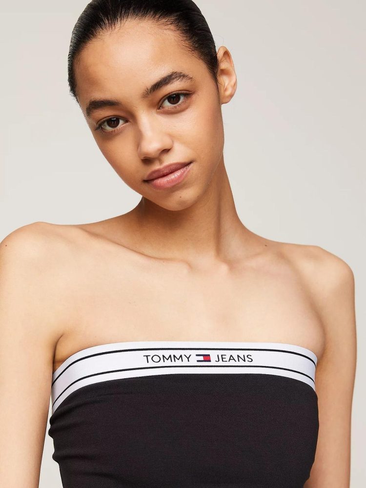 Tommy Hilfiger Top Donna Logo Taping Tube - immagine 3