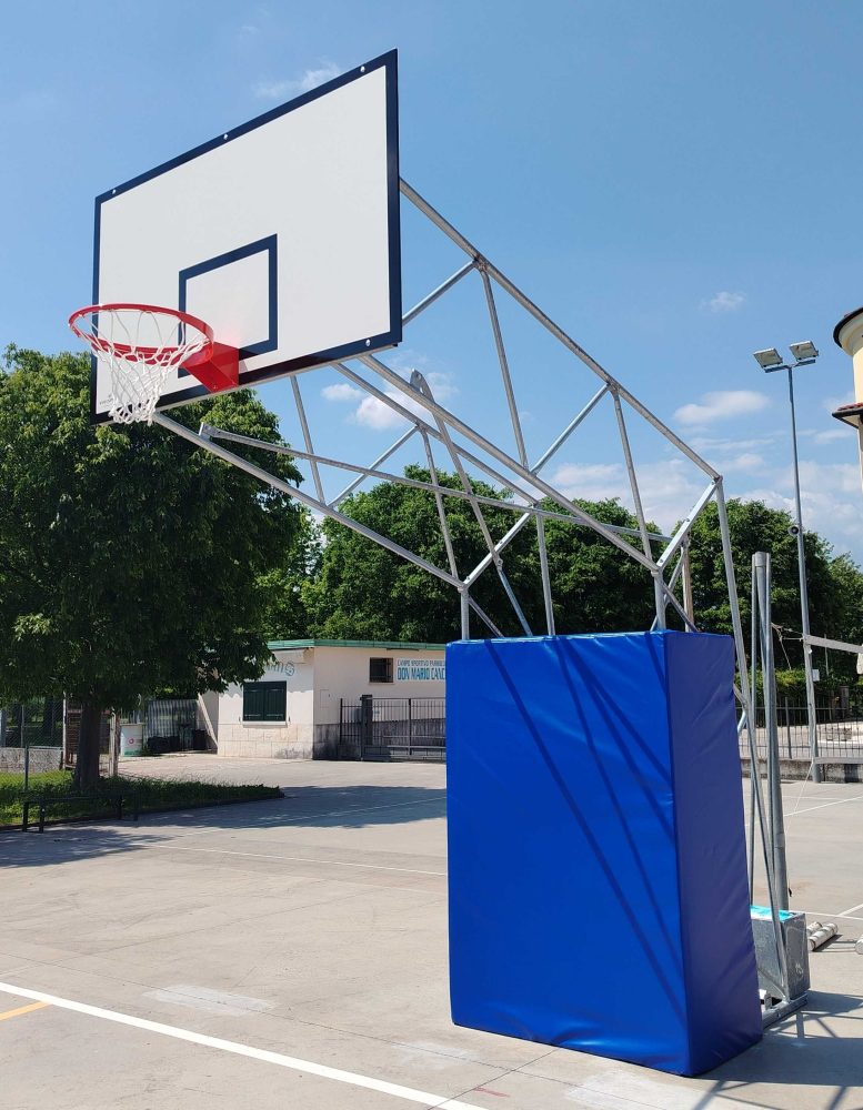Coppia Protezioni Frontali Antinfortunistiche per Impianto Basket a Traliccio - Art. 4402 - Compatibile Art. 4251