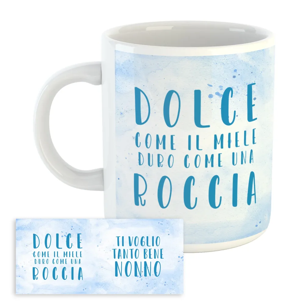 Tazza Mug Festa dei Nonni – Dolce come il miele duro come la roccia