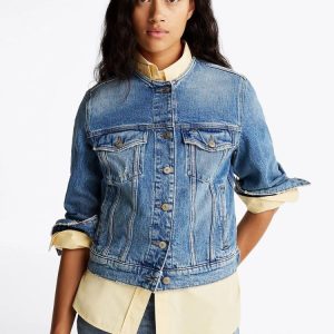 Tommy Hilfiger Giacca Donna Collarless Trucker