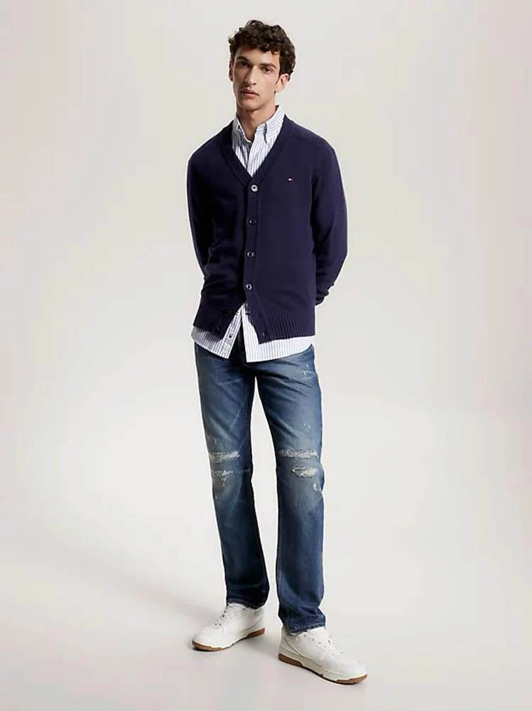 Tommy Hilfiger Maglia Uomo Multi Htr Merino Cardigan - immagine 3
