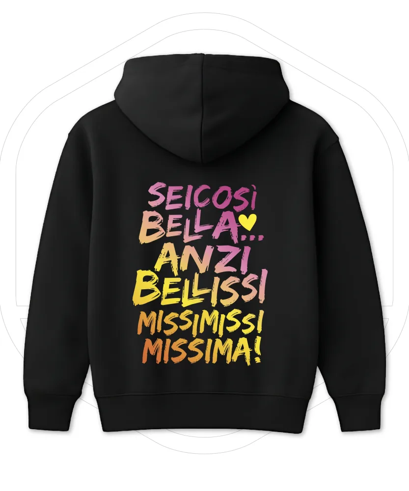 Felpa ispirata ad Alfa – Mood positivo & vibes musicali – Bella