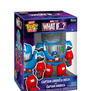 Bitty Bot POP! Captain America Mech with Captain America Bitty Bot POP! Captain America Mech with Captain America