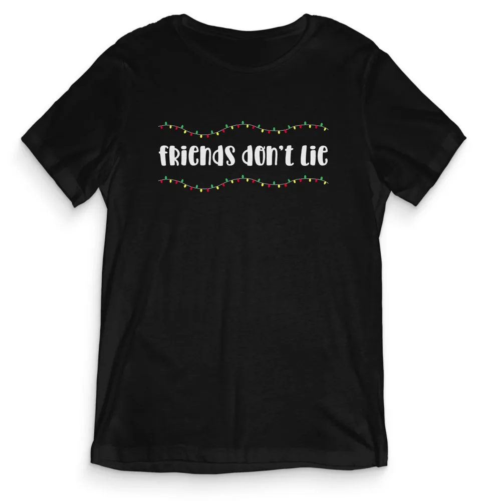 TeesBlitz tee175 –  T-Shirt Divertente – Friends don’t lie