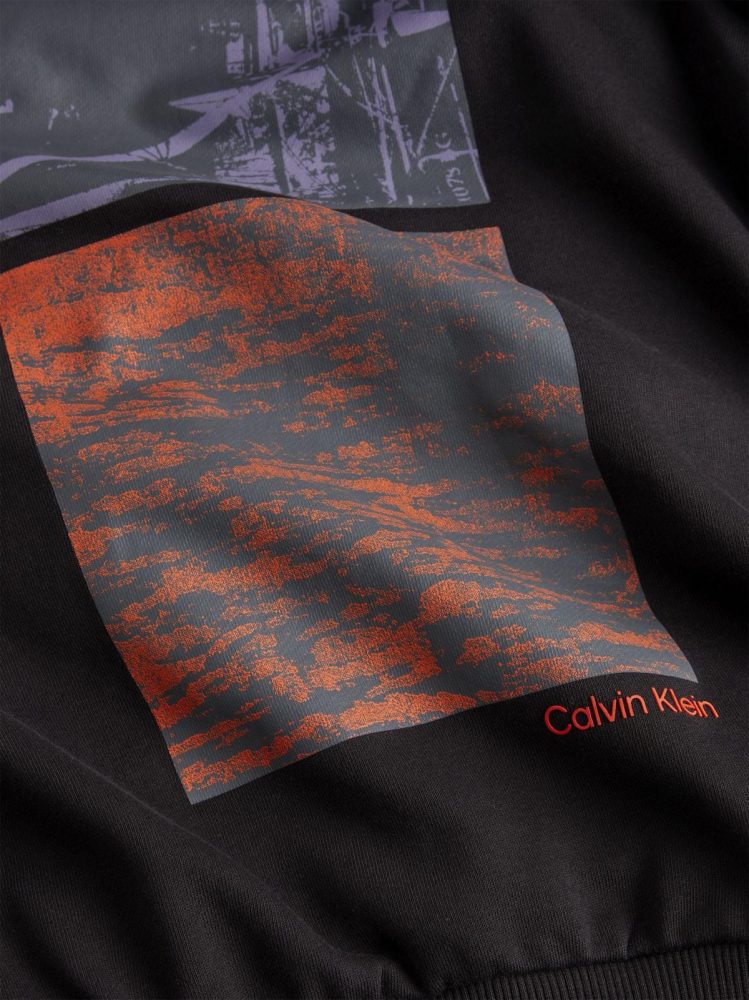 Calvin Klein Felpa Uomo Photo Back Print - immagine 3