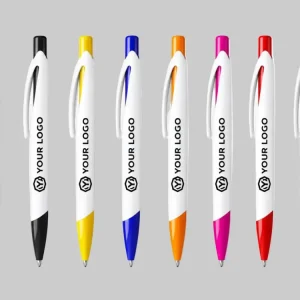 Penna a sfera con pulsante abbinato e punta in finitura bicolore – stampa digitale a colori Penna a sfera con pulsante abbinato e punta in finitura bicolore – stampa digitale a colori
