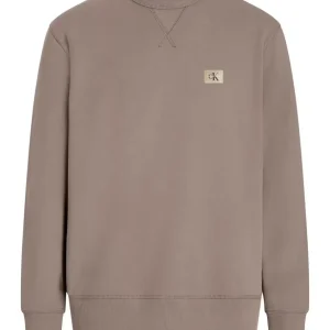 Calvin Klein Felpa Uomo Woven Label Crew Neck Calvin Klein Felpa Uomo Woven Label Crew Neck