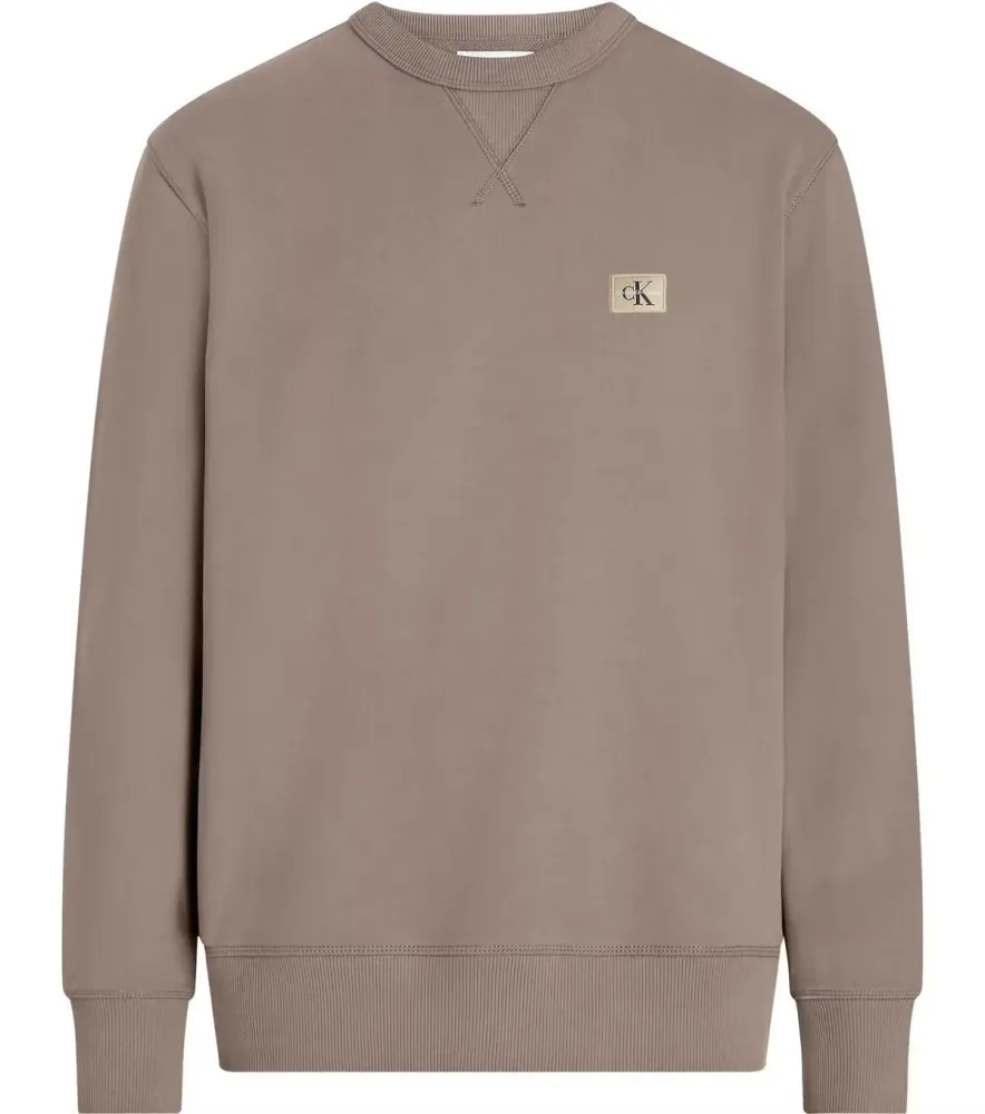 Calvin Klein Felpa Uomo Woven Label Crew Neck