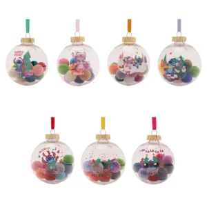 Stitch – Set of 7 Xmas Pom Poms Baubles Stitch – Set of 7 Xmas Pom Poms Baubles