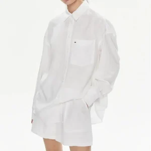 Tommy Hilfiger Camicia Donna Ovr Linen Tommy Hilfiger Camicia Donna Ovr Linen