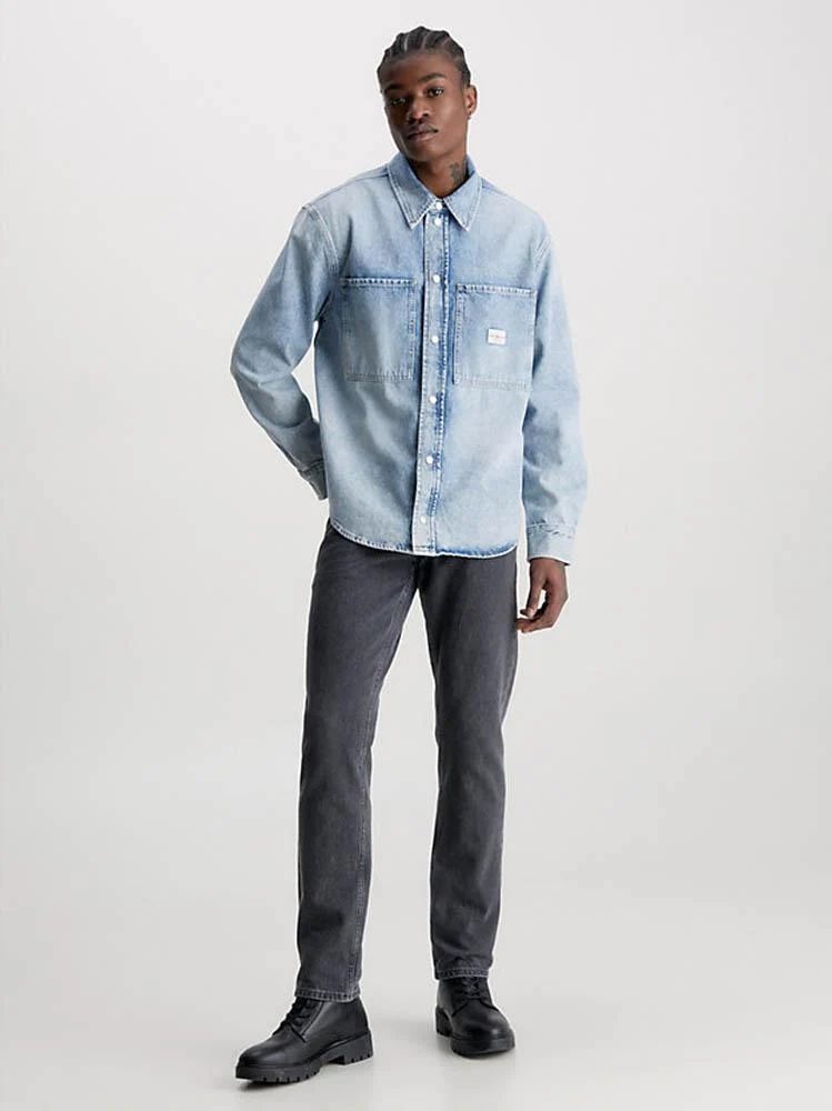 Calvin Klein Giubbino Jeans Uomo Relaxed Linear Denim - immagine 3