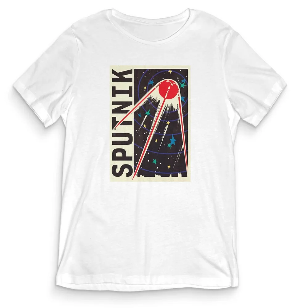 TeesBlitz Collection T-Shirt maglia Sputnik Timeless Space SPACE007 - immagine 2
