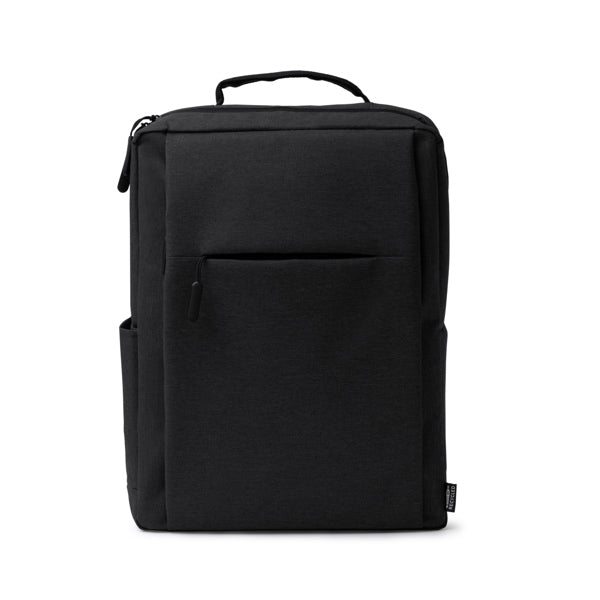 Zaino in RPET 600D Screziato 14L – Scomparto Laptop 15", Tasca Esterna Zip e Cinghia Trolley - immagine 2