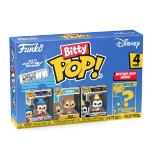 Sorcerer Mickey (Casting Spell) / Dale / Princess Minnie / Mystery Bitty (4-Pack) Sorcerer Mickey (Casting Spell) / Dale / Princess Minnie / Mystery Bitty (4-Pack)