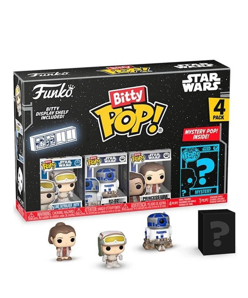 Luke Skywalker / R2-D2 / Princess Leila / Mystery (4-Pack)