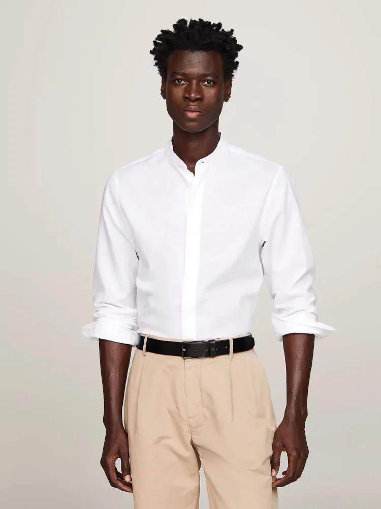 Tommy Hilfiger Camicia Uomo Linen Dobby