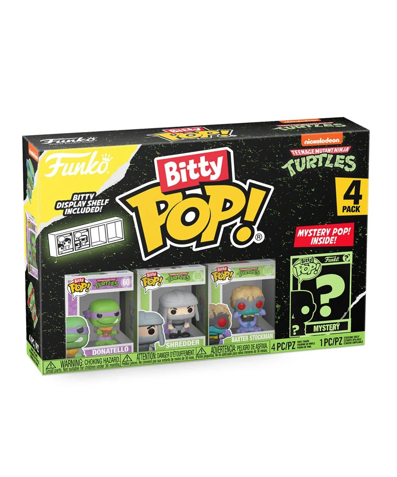 Donatello / Shredder / Baxter Stockman / Mystery Bitty (4-Pack)