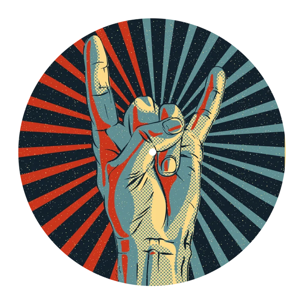 Slipmats 33 RC001 – Panno feltro giradischi Labels – Rock’n’Roll never forgets