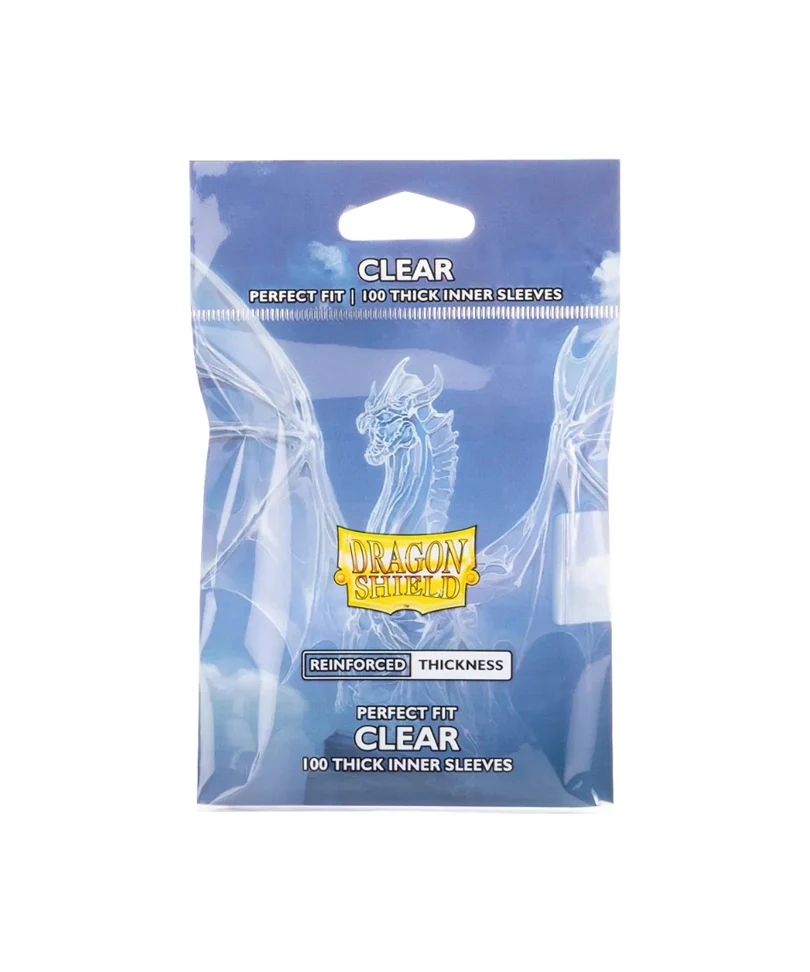 Dragon Shield Standard Perfect Fit Inner Sleeves - Thick Inner - Clear (100 Sleeves)