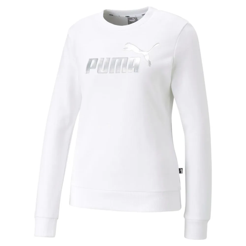 Puma Felpa Donna Ess+ Metallic Logo Crew