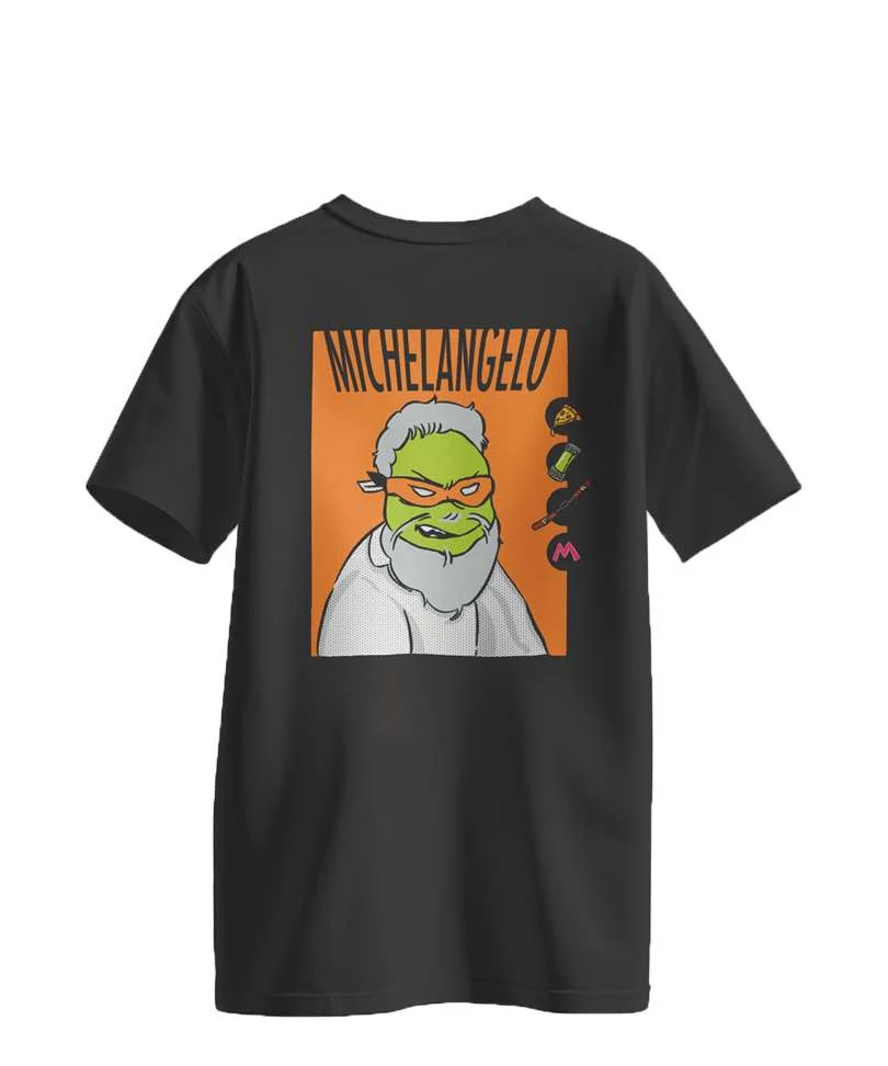 T-Shirt Donna Michelangelo Ninja Nera