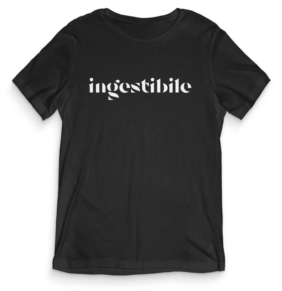 TeesBlitz T-Shirt divertente – Ingestibile tee20-022