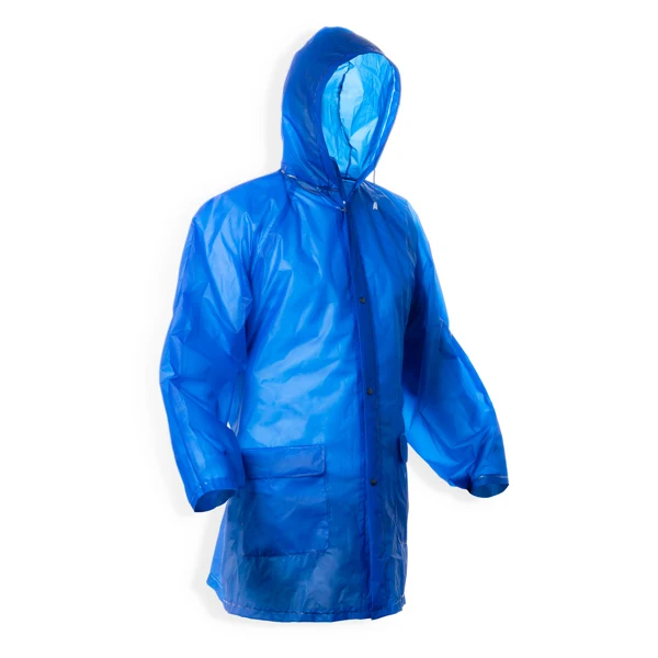 Impermeabile con Finiture Termosaldate, Cappuccio Regolabile e 4 Bottoni a Pressione Impermeabile con Finiture Termosaldate, Cappuccio Regolabile e 4 Bottoni a Pressione