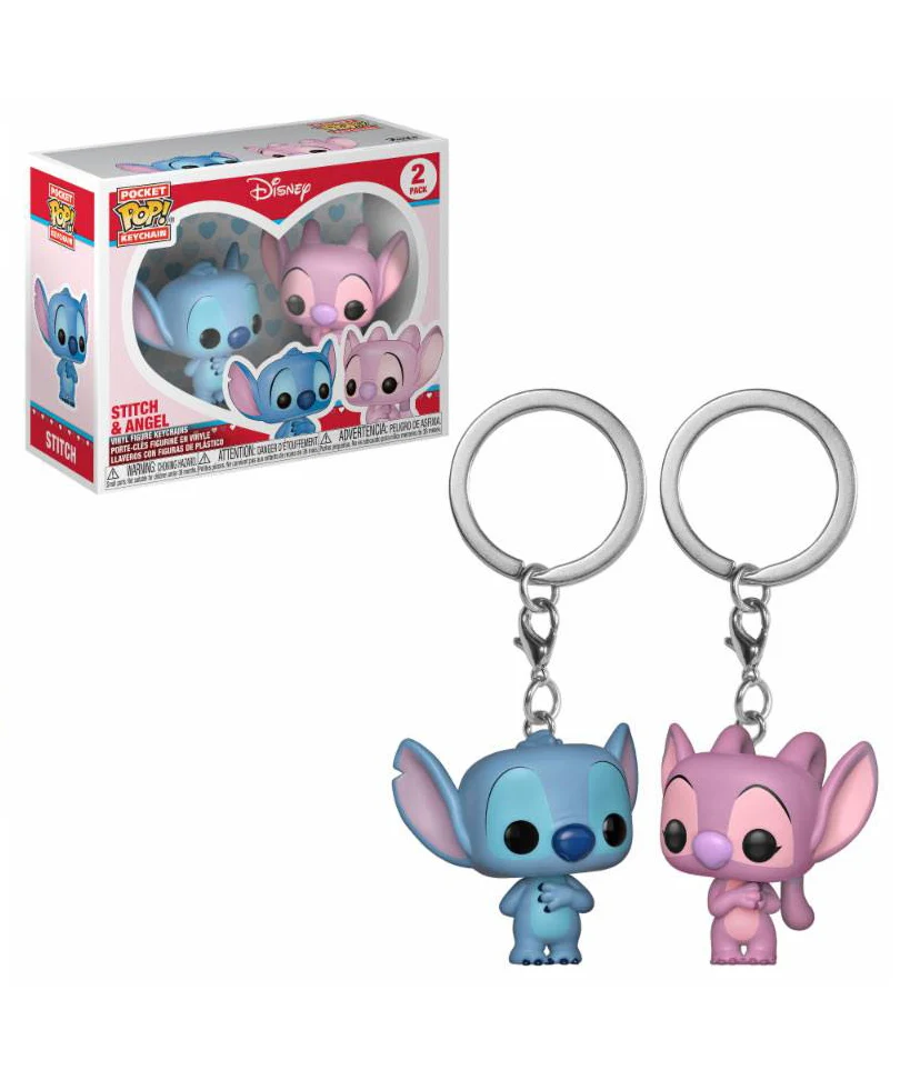 Stitch & Angel (2-Pack) Keychains