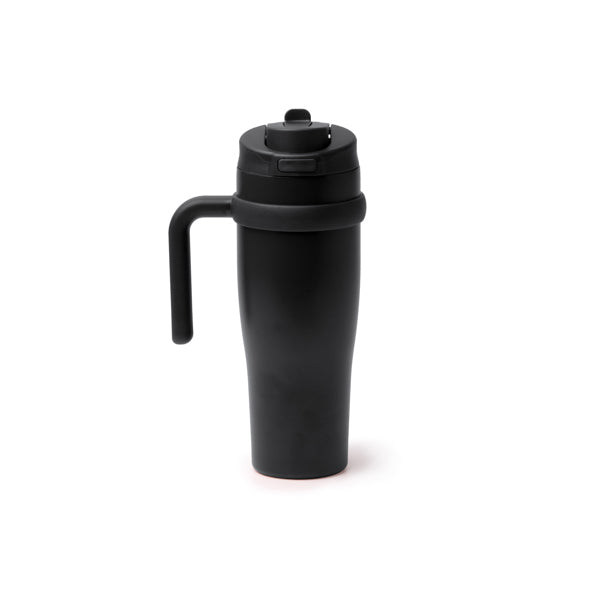 Tazza Termica in Acciaio Inox 304 Riciclato – 900 ml, Apertura a Pulsante e Cannuccia - immagine 2