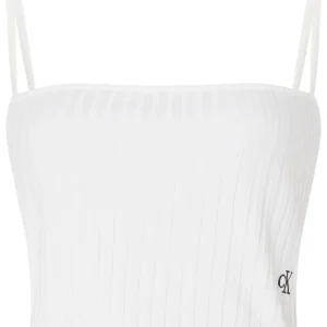 Calvin Klein Top Donna Rib Cropped Strappy Calvin Klein Top Donna Rib Cropped Strappy