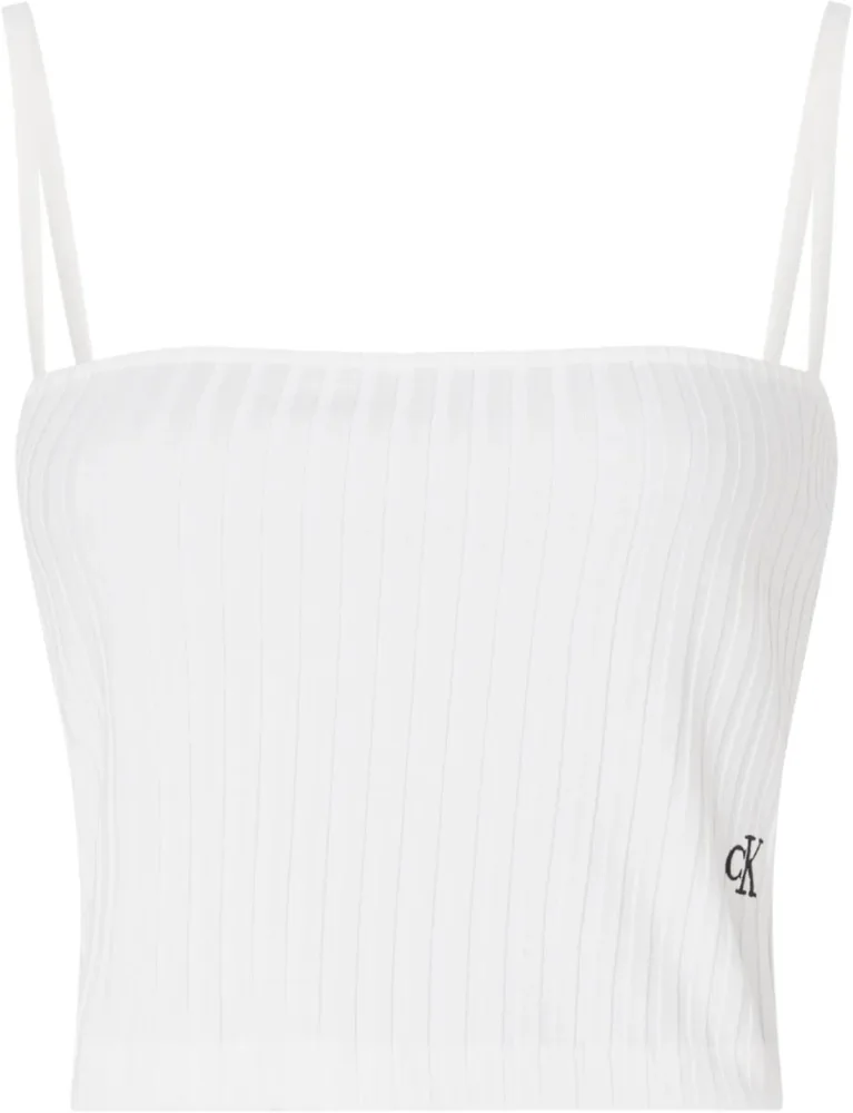 Calvin Klein Top Donna Rib Cropped Strappy