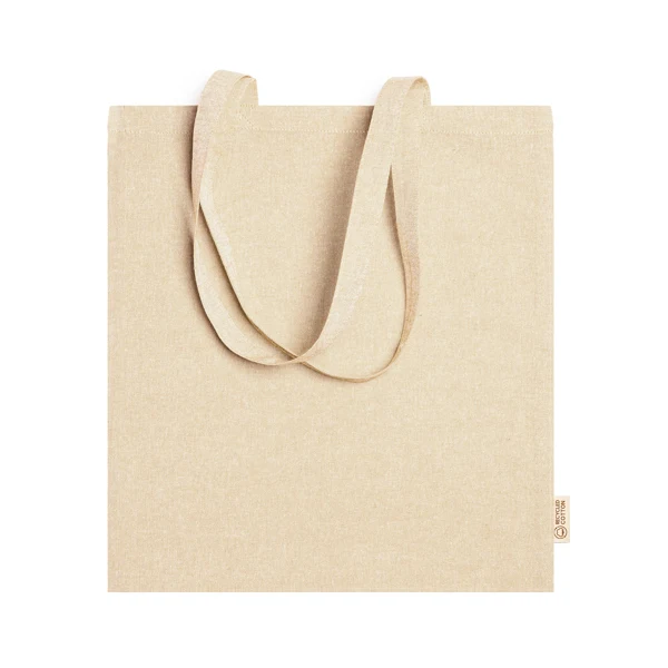 Shopper in Cotone Riciclato – 120 g/m², Finitura Marmorizzata e Manici Lunghi 70 cm - immagine 2
