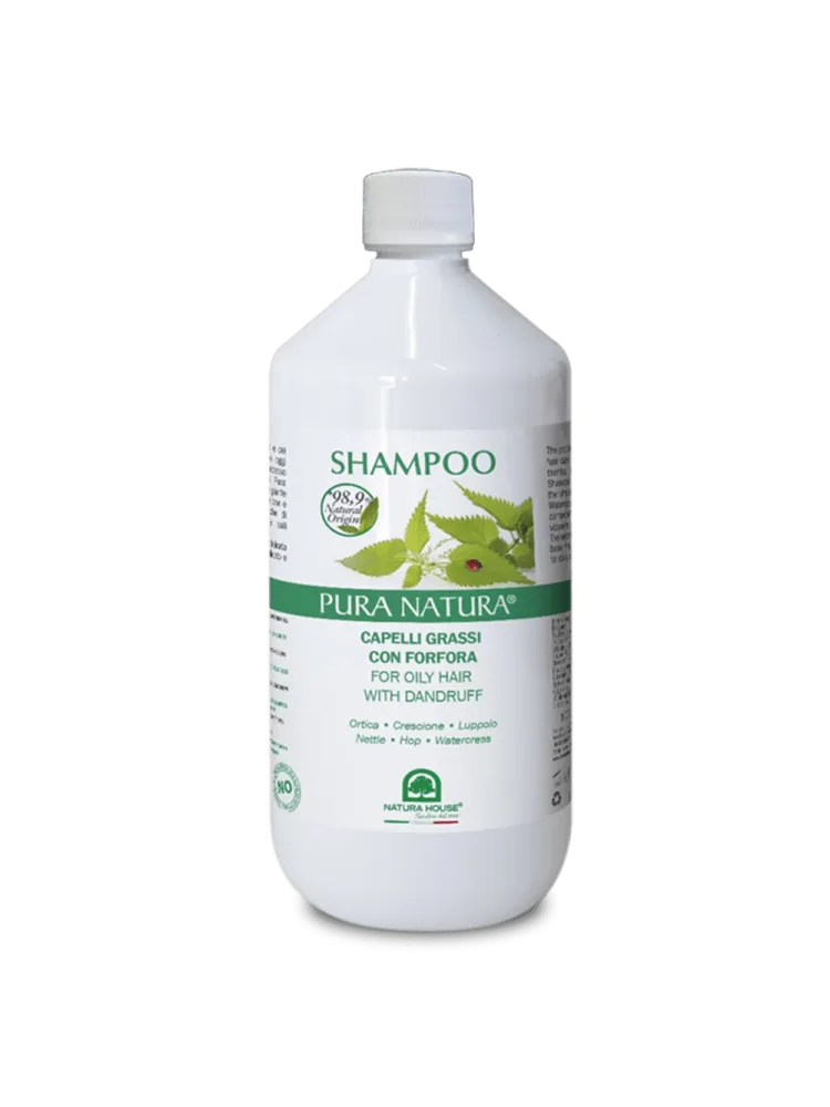 SHAMPOO CAPELLI GRASSI CON FORFORA con Ortica Crescione Luppolo