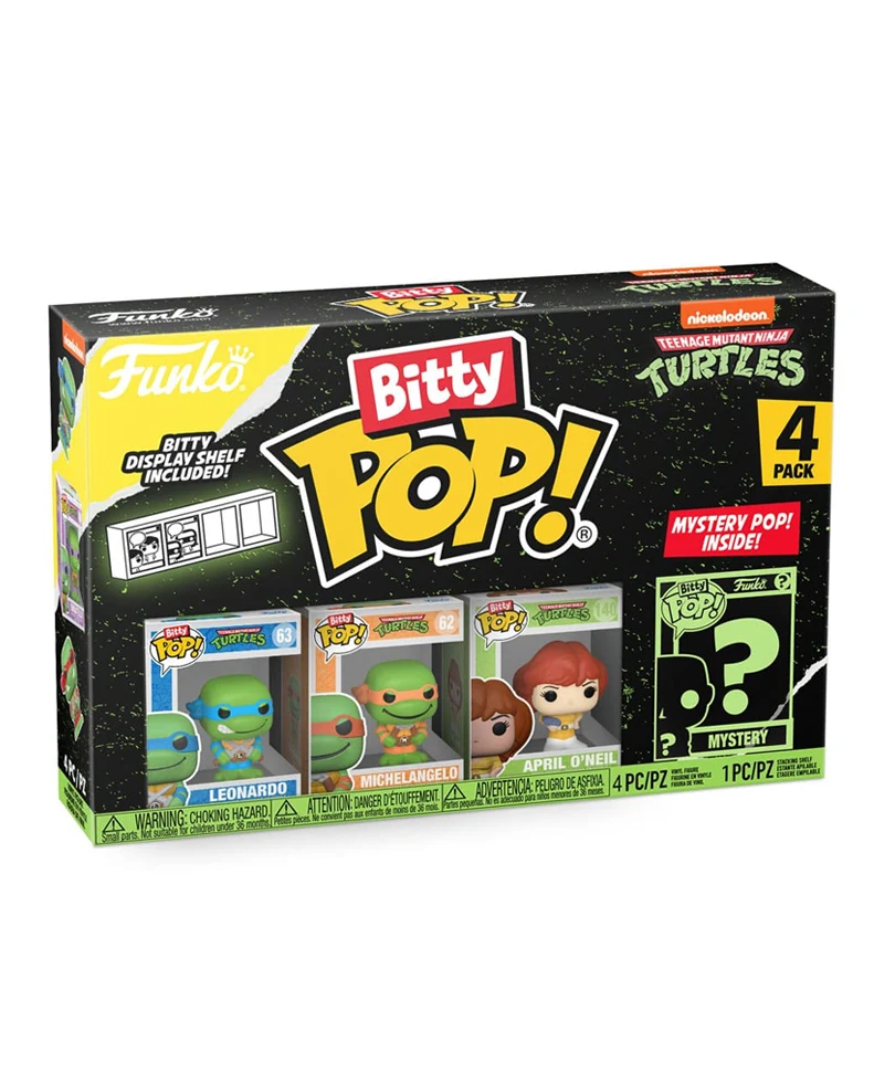 Leonardo / Michelangelo / April O'Neil / Mystery Bitty (4-Pack)