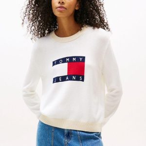 Tommy Hilfiger Maglia Donna Flag Sweater Tommy Hilfiger Maglia Donna Flag Sweater