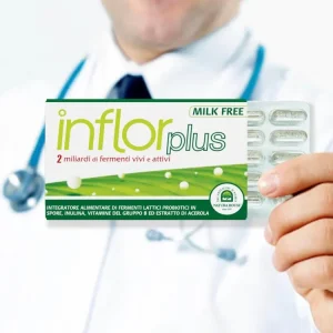 INFLOR PLUS Fermenti Lattici Probiotici in Spore vivi e attivi (2 Miliardi), prebiotico, Vitamina C e gruppo B INFLOR PLUS Fermenti Lattici Probiotici in Spore vivi e attivi (2 Miliardi), prebiotico, Vitamina C e gruppo B