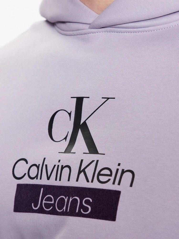 Calvin Klein Felpa Uomo Stacked Archival - immagine 3