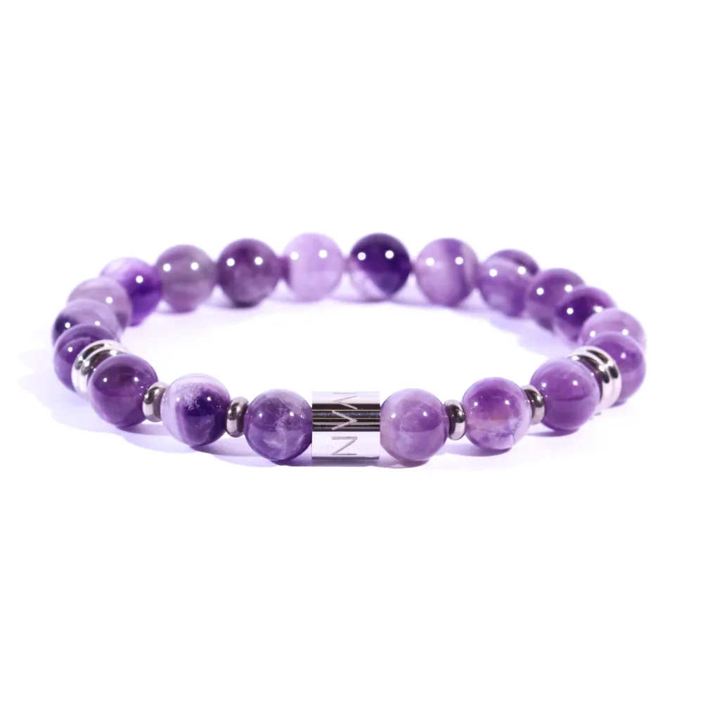 AMETHYST Bracciale elastico 8mm - immagine 2