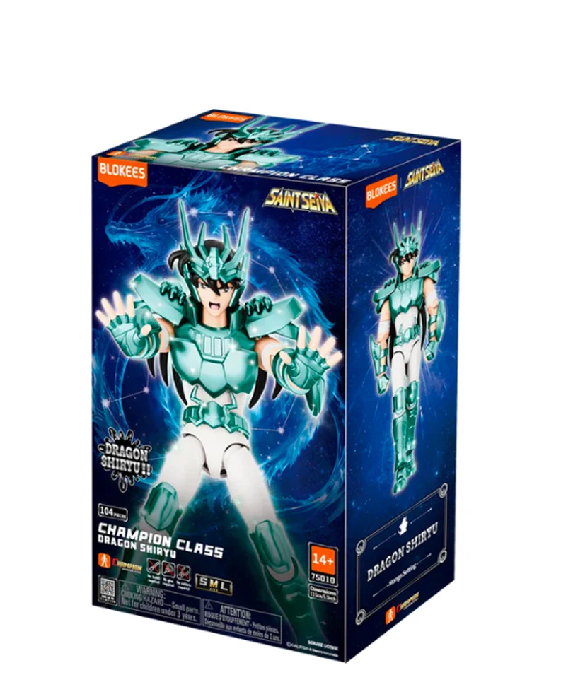 Saint Seiya Blokees Plastic Model Kit Champion Class Dragon Shiryu 09