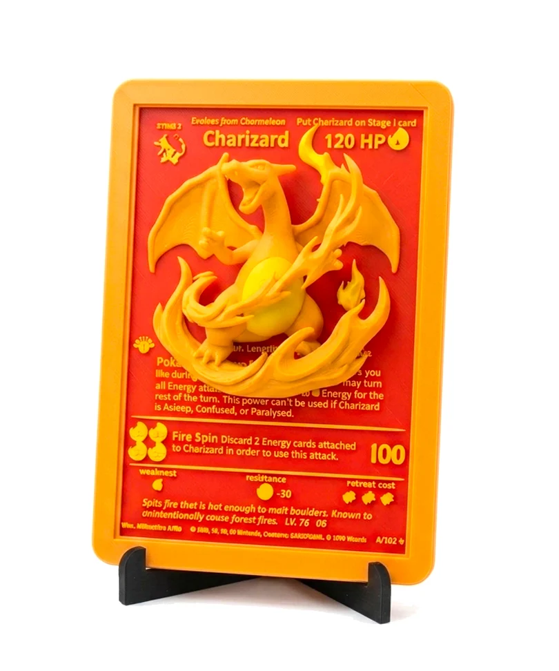 Charizard 3D Collectible Card – Decorazione da Esposizione Pokémon
